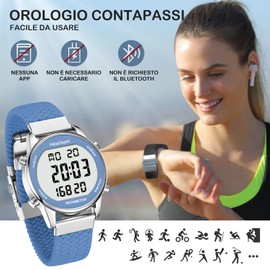 Hearkent Pedometer Pedometer for Women, You Can Enjoy Steps, Mileage, Calories, Countdown, Alarm Clock and Other Functions No App, Charging Required or Bluetooth, 2401