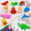 70 pcs Animal Erasers Desk Pets for Kids Classroom Prizes,