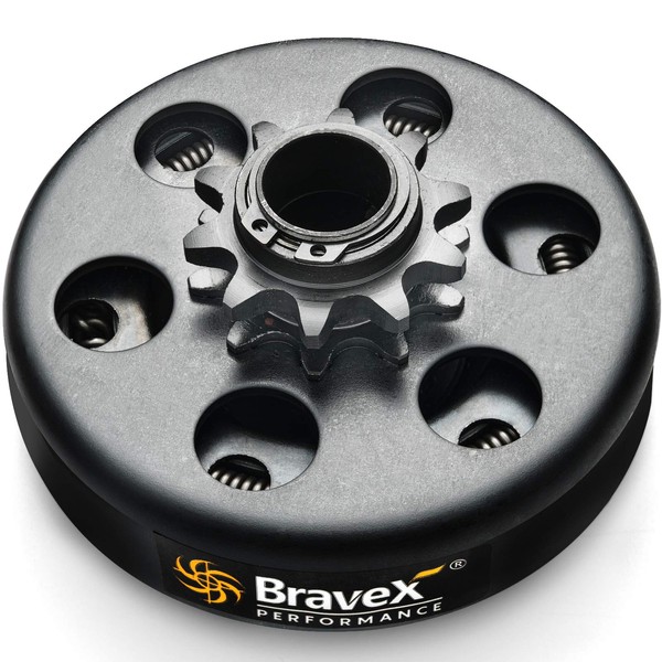 Bravex Centrifugal Clutch, Go Kart Clutch 3/4" Bore 10 Tooth For #40/41/420 Chain Fun Kart Mini Bike Upgrade