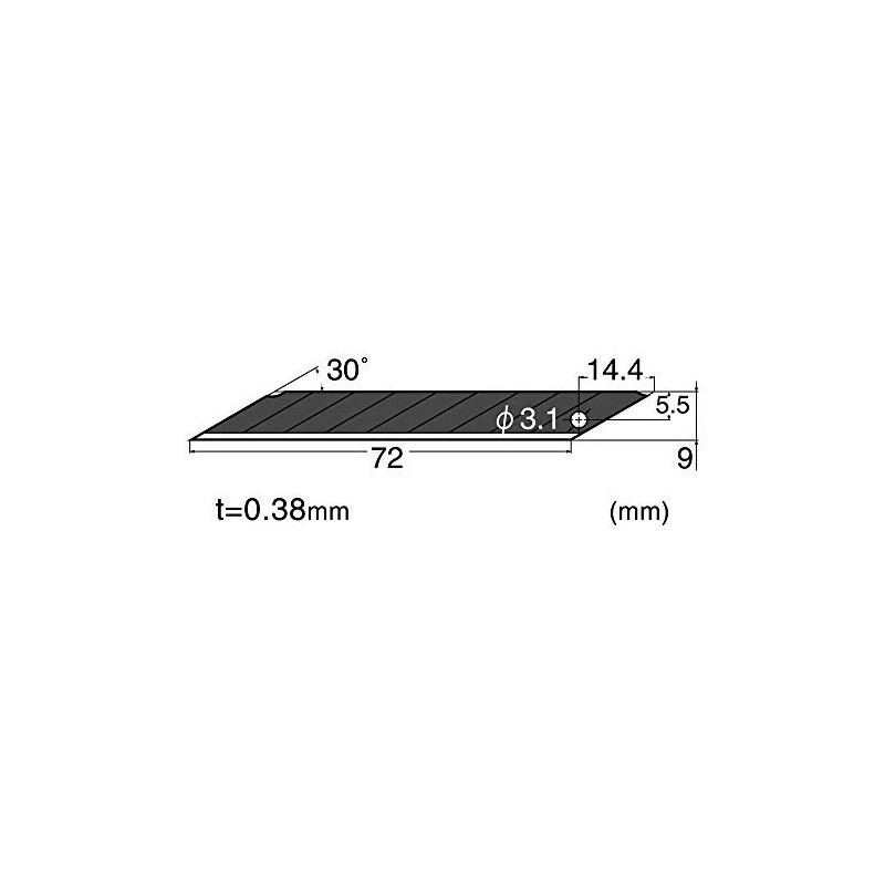 NT Cutter 30 Degree Black Utility Knife Blades Extra Sharp