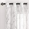 MIULEE Tree Branch Print Semi Sheer Curtains for Living Room/Bedroom