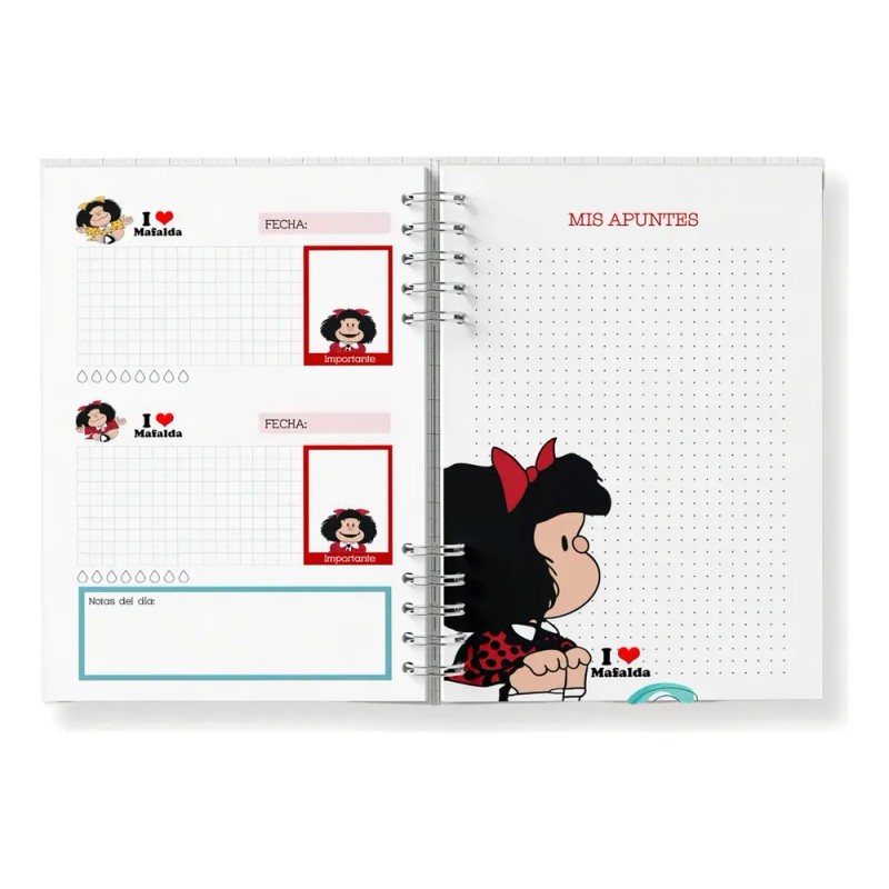Agenda Temática Animada Mafalda Perpetua Pasta Dura Año 2024 Portada