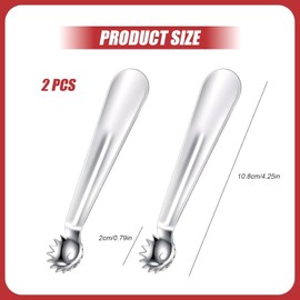 2PCS Stainless Steel Corer: Military-Grade Fruit & Vegetable Huller Tool - Tomato Stem Remover, Cherry Pitter for Kitchen, Strawberries, Peppers (Dishwasher Safe)