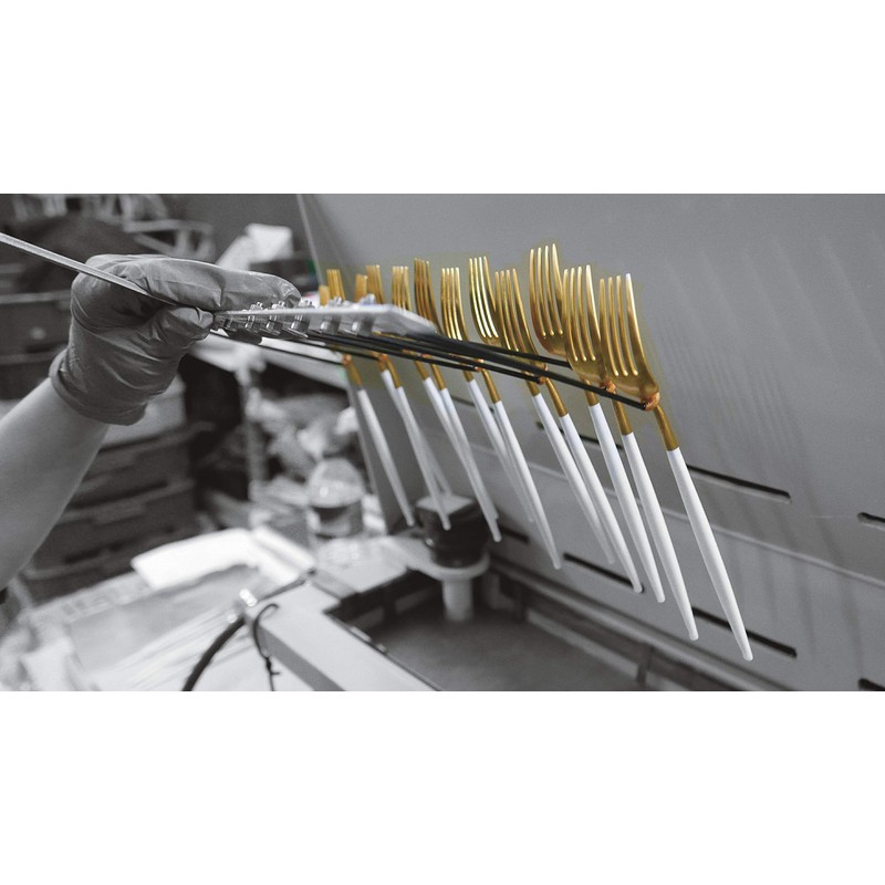 Cutipol GO.11 WGB Single Teaspoon GOA Gold x White