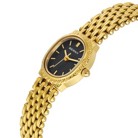 BERNY Gold Watches for Women Bracelet Watches Quartz Small Ladies Watch Updated with Tools Included(Black