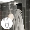 2PCS Shower Door Hooks for Framed Glass Door, Towel Hooks