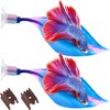 WILLBOND 2 Pcs Blue Silicone Betta Fish Bed Leaf Hammock