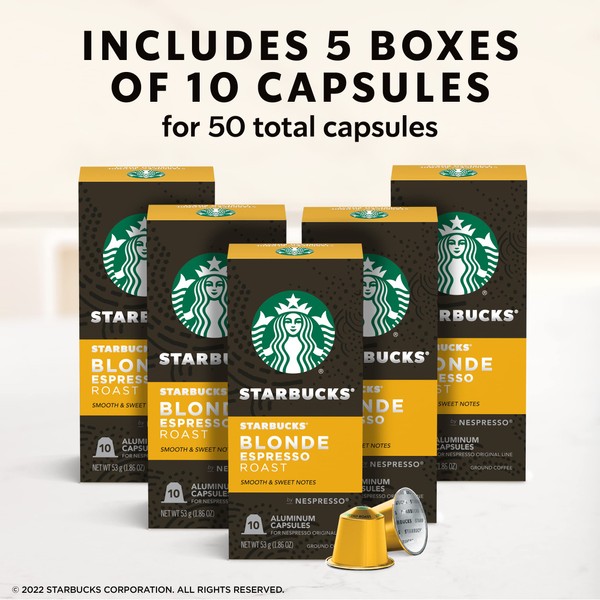 Starbucks Starbucks by Nespresso Original Line Blonde Roast Espresso 50-count