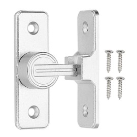 PATIKIL 90 Degree Barn Door Lock, Flip Latches Zinc Alloy Safety Sliding Door Bolt Latch Lock for Garden Garage Bathroom Gate, Silver