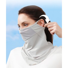 Cool UV Protection Face Cover for Golf, Cycling, Soccer, Foot Volleyball - Spring, Summer, Autumn Mask White 10ea