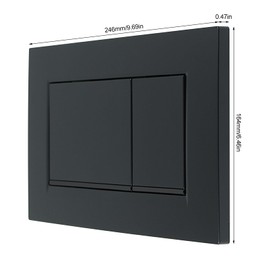 For Geberit Sigma30 Actuator Plate, 115.883.16.1 Actuator Plate for 2 Flushes, Double Actuation Plate, Front Actuation (Matte Black)