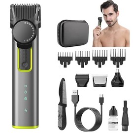 Rasuradoras para Hombre 12 en 1, Afeitadora Electrica Hombre de IPX 5, Recortadora de Barba/Cabello/Cara/Nariz, Depiladora de Afeitar, Regalos para Padre, Novio