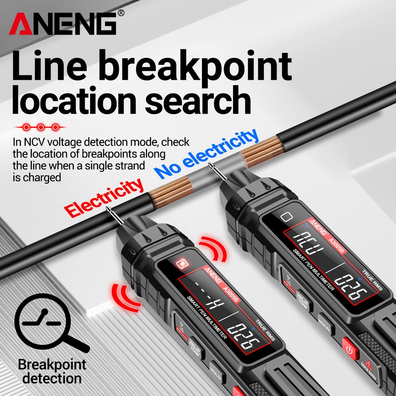 ANENG A3005A/B Digital Intelligent Professional Multimeter Sensor Pen Phase Sequence