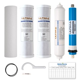 Ultima 7/VII 5 stage Universal RO Under Sink Water Filter System Replacement Cartridges includes 50 GPD Membrane and Quick Connect Post Carbon Filter…