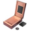 MEGACRA Cedar Cigar Humidor, Leather Cigar Box with Hygrometer and