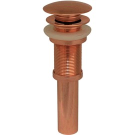 Whitehaus Decorative Pop-up Mushroom Drain, No Overflow, Polished Copper