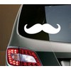 Mustache Bumper Vinyl Sticker Decal-Black-4 Inch