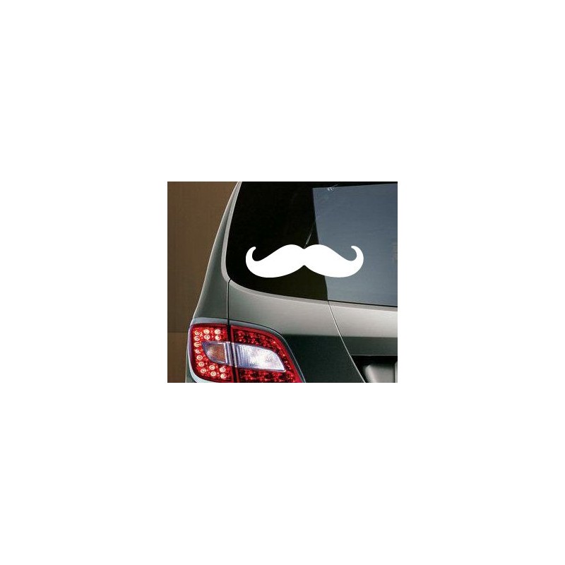 Mustache Bumper Vinyl Sticker Decal-Black-4 Inch