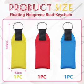 Goiern Pack of 3 Floating Keychain with Key Ring, Key Ring Accessories for Boat, Sailing, Float, Kayak, Canoe, Marine Water Sports Accessories, Sailing Boat, multicoloured