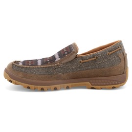 Twisted X Men's Slip-On Driving Moc, Moc Toe with CellStretch, Dust & Multi, 13 W