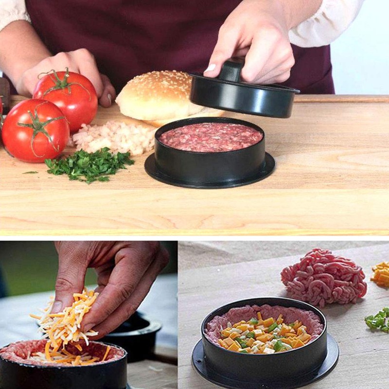 TopHomer 3 in 1 Burger Press Hamburger Maker, Non Stick