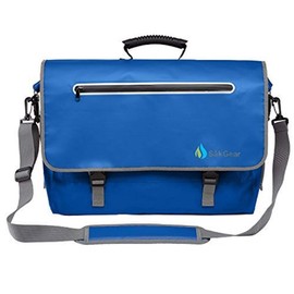 BriefSak Waterproof Briefcase/Messenger Bag, 500D PVC, Size XL, Fits Laptops up to 17.5" (Navy)