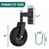 Heavy Duty 8-Inch Gate Support Wheel with Solid Rubber Roller,