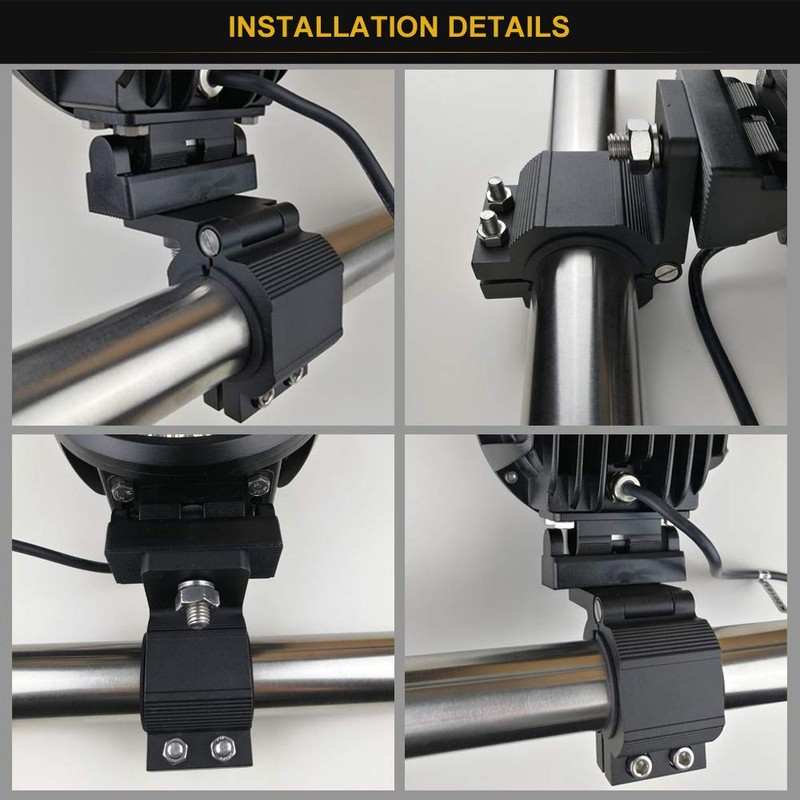Audak 1 Pair Aluminum Mounting Bracket Kit Tube Clamp for