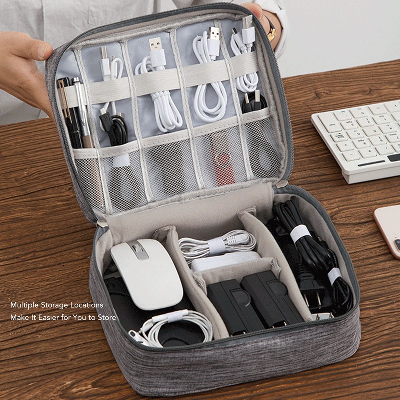 Portable Cord Bag Electronic Accessories Carry Case Waterproof Electronic Storage
