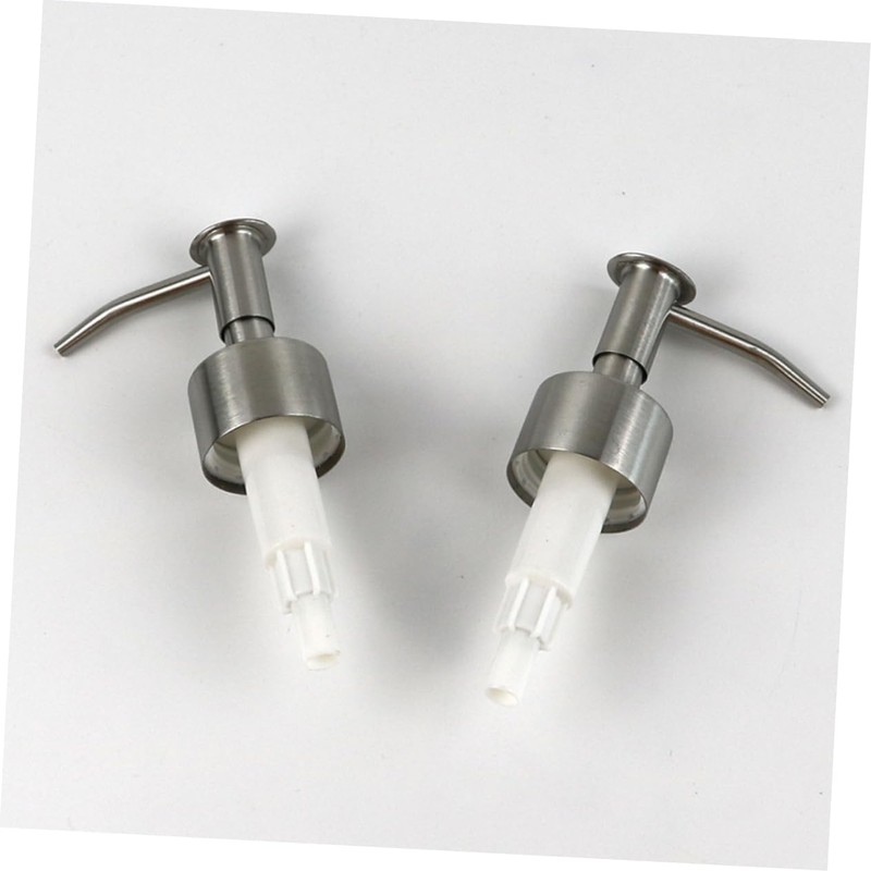 LABRIMP 2pcs Stainless Steel Lotion Pump Heads Press Pump Bottle