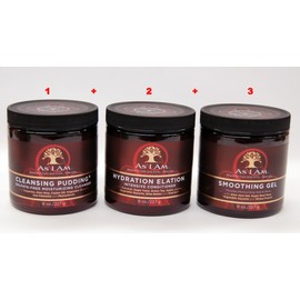 As I Am Cleansing Pudding + Hydration Elation + Smoothing Gel 8oz Each "3 PCS SET"