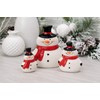 Transpac Y7829 Dolomita Chubby Snowman Decoración, juego de 3, 6