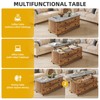 DWVO Lift Top Coffee Table with Storage, Farmhouse Wood Central