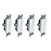 [4-Pack] PROCURU 3-Way Decorator Paddle Rocker Light Switch, 3-Wire, Grounding