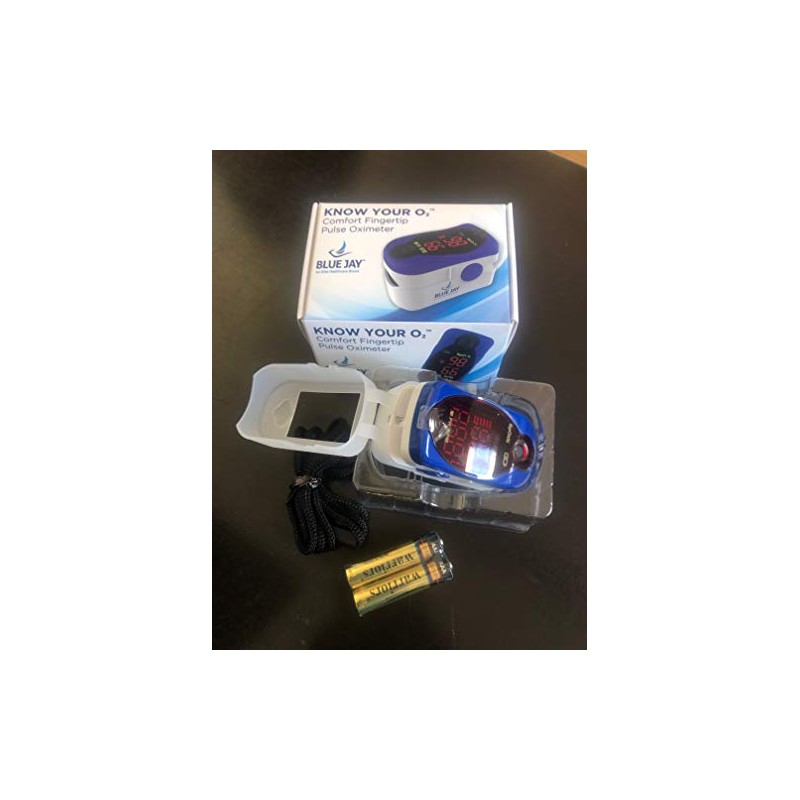 Kaxilu OXIMETRO BLUE JAY CON FUNDA PROTECTORA DE REGALO