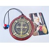 Saint Benedict Brass Tone Medal with wallet Size Prayer Card