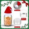 Hicarer 16 Set Christmas Plastic Mason Jars and Mini Santa