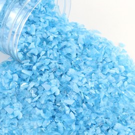 LePe Crushed Fire Glass,Broken Glass，Decorative for Resin Art, Fire Pits, Potted Plants, Garden and Indoor Use, 3-6mm Fire Pit Glass, 1 Pound in Jar(Jade Blue)