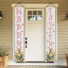 Happy Easter Porch Banner Wood Board Bunny Rabbit Easter Eggs