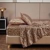 AiMay 4 Piece Queen Size Satin Bed Sheet Set Deep