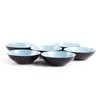 HomeVss Colors Life Dinnerware Set，Outside Shinny Black + Inside Matte