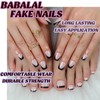 BABALAL Square Press on Nails Short & Press on Toenails