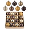 Valery Madelyn Christmas Tree Decorations Copper Baubles,16pcs 6cm Bronze Luxury