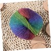 jojofuny 4pcs Colorful Wool Yarn Rainbow Cotton Knitting Yarn for