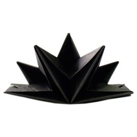 Fanxyware Star Shaped Origami Dinner Napkins in Black (Disposable) - 12 Pack, 23" x 15", 3-Ply Paper - Style Name: Pop Gaze
