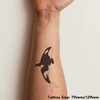 'Killer Whale' Temporary Tattoo - Water Resistant, Skin-Safe, Non-Toxic Transfer