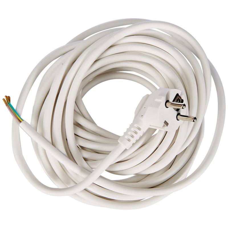 as - Schwabe 70800 Strom connection cable white 10m