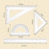 NoBrand 4 Pieces Ruler Set Includes 12 Inch Straight Ruler