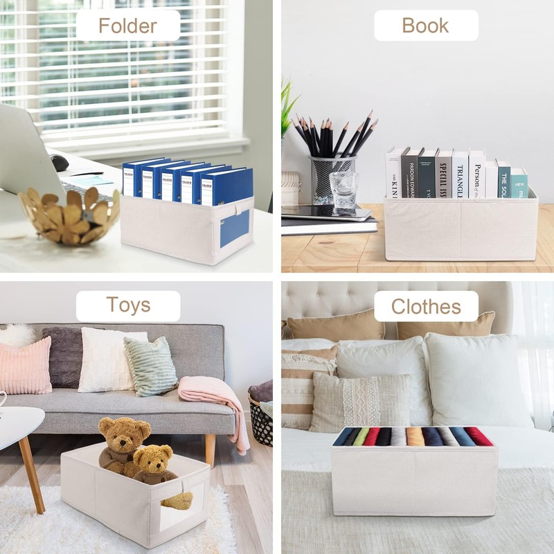 XIKAYA Wardrobe Storage Boxes - Foldable Fabric Storage Cube with