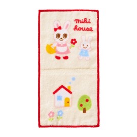 Miki House 15-4118-389 Mini Towel, Pocket Towel, Half Handkerchief, Handkerchief, 3.1 x 6.3 inches (8 x 16 cm), For Boys and Girls, Baby, Kids, Kindergarten, Nursery, Kindergarten, Kindergarten,